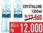 Promo Harga CRYSTALLINE Air Mineral per 4 botol 1500 ml - Hypermart