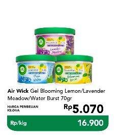 Promo Harga AIR WICK Scented Gel Blooming Lemon, Lavender Meadow, Fresh Water 70 gr - Carrefour