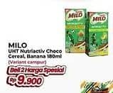 Promo Harga Milo Susu UHT Choco Cereal Multigrain, Choco Banana Multigrain 180 ml - Yogya