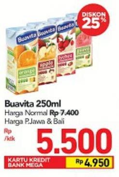 Promo Harga BUAVITA Fresh Juice 250 ml - Carrefour