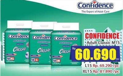 Promo Harga CONFIDENCE Adult Diapers Classic M15, L15, XL15  - Hari Hari