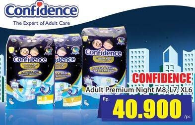 Promo Harga Confidence Adult Diapers Premium Night M8, L7, XL6  - Hari Hari
