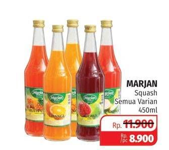 Promo Harga MARJAN Syrup Squash All Variants 450 ml - Lotte Grosir