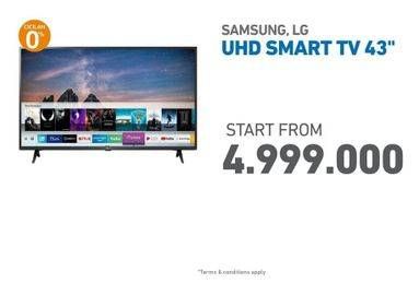 Promo Harga SAMSUNG/ LG UHD Smart TV 43 Inch  - Electronic City