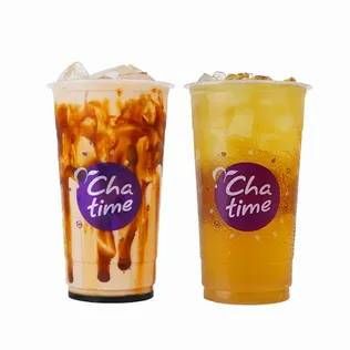 Promo Harga Brown Sugar Milk Tea (Large) + Jasmine Green Tea (Large)  - Chatime