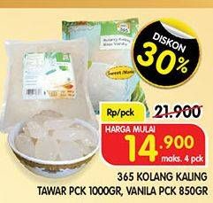 Promo Harga 365 Kolang Kaling Tawar 1000 g/ Vanila 850 g  - Superindo