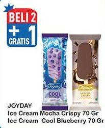 Promo Harga Joyday Ice Cream Stick Mocha Crispy, Cool Blueberry 70 gr - Hypermart