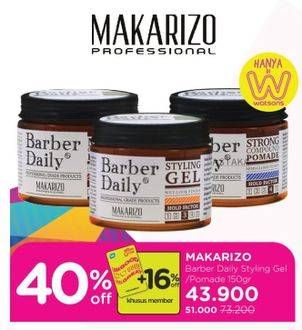Promo Harga Makarizo Barber Daily Pomade 120 gr - Watsons