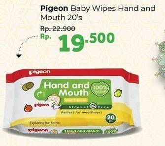 Promo Harga PIGEON Baby Wipes Hand & Mouth 20 pcs - Carrefour