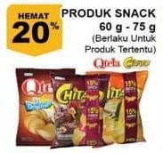 Promo Harga CHITATO Snack Potato Chips/QTELA Keripik Singkong 60 - 75gr  - Giant