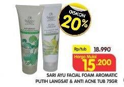 Promo Harga SARIAYU Facial Foam Anti Acne / Putih Langsat 75 gr - Superindo