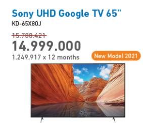 Promo Harga SONY 65X80J UHD 4K Smart TV 65  - Electronic City