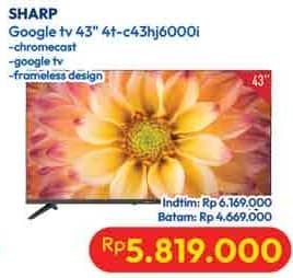 Promo Harga Sharp 4T-C43HJ6000I Google LED TV  - Hypermart