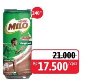 Promo Harga MILO Susu UHT per 2 pcs 240 ml - Alfamidi