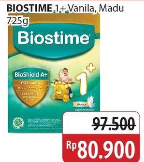 Promo Harga Biostime 1+ Susu Pertumbuhan Anak  Madu, Vanilla 725 gr - Alfamidi
