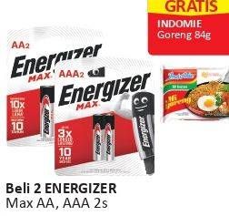 Promo Harga ENERGIZER Battery Alkaline Max AA, AAA 2 pcs - Alfamart