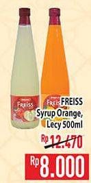 Promo Harga FREISS Syrup Squash Lychee, Orange 500 ml - Hypermart