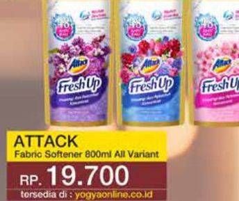 Promo Harga Attack Fresh Up Softener All Variants 800 ml - Yogya