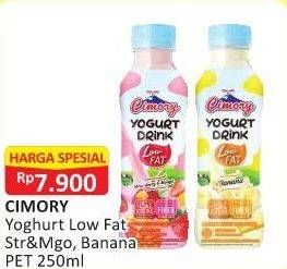 Promo Harga CIMORY Yogurt Drink Low Fat Strawberry Mango, Banana 250 ml - Alfamart