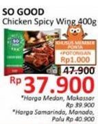 Promo Harga SO GOOD Spicy Wing 400 gr - Alfamidi