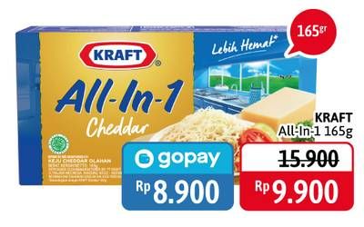 Promo Harga KRAFT Cheese Cheddar 165 gr - Alfamidi