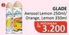 Promo Harga Glade Aerosol Fresh Lemon, Orange 250 ml - Alfamidi