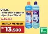 Promo Harga Vixal Pembersih Porselen Blue Extra Kuat, Green Kuat Harum 750 ml - Yogya