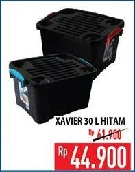 Promo Harga XAVIER X-box Container Hitam 30 ltr - Hypermart