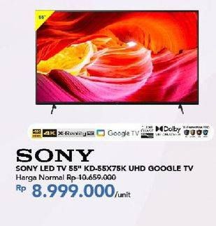 Promo Harga Sony KD-55X75K 4K Ultra HD Smart TV  - Carrefour