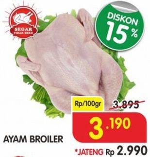 Promo Harga Ayam Broiler per 100 gr - Superindo