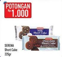 Promo Harga SERENA Biskuit Chocolate Short Cake, Milk Short Cake 225 gr - Hypermart