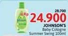 Promo Harga Johnsons Baby Cologne Summer Swing 100 ml - Alfamidi