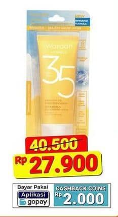 Promo Harga Wardah UV Shield Essential Sunscreen Gel SPF 35 PA+++, Light Matte Sun Stick SPF50 PA++++ 40 ml - Alfamart
