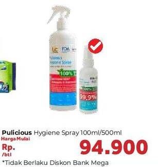 Promo Harga Pulicious Hygiene Spray 100 ml - Carrefour