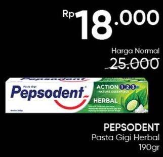 Promo Harga Pepsodent Pasta Gigi Action 123 Herbal 190 gr - Guardian
