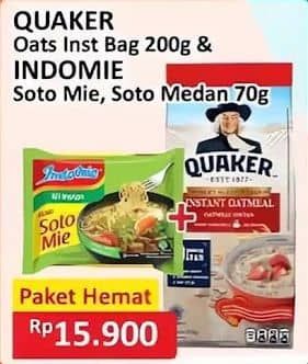 Promo Harga Indomie Mie Kuah + Quaker Oatmeal  - Alfamart