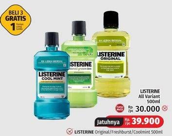 Promo Harga Listerine Mouthwash Antiseptic All Variants 500 ml - LotteMart
