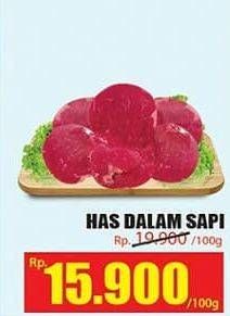 Promo Harga Daging Has Dalam (Tenderloin) per 100 gr - Hari Hari