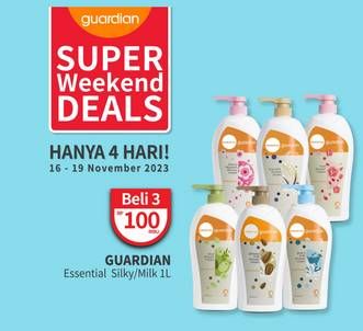 Promo Harga Guardian Essential Silky Shower Cream 1000 ml - Guardian