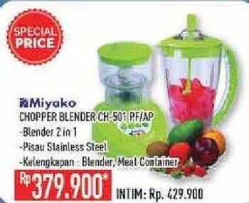 Promo Harga MIYAKO CH-501 Chopper Blender PF, AP  - Hypermart