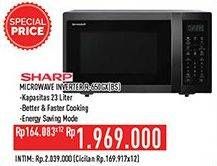 Promo Harga SHARP Microwave Inverter R-650GX(BS)  - Hypermart