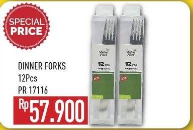 Promo Harga VALUE PLUS Dinner Fork PR-17116 12 pcs - Hypermart