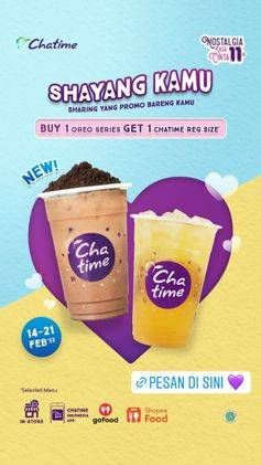 Promo Harga CHATIME Minuman Double Choco Oreo, Chocoreo Milk Tea  - Chatime