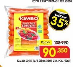 Promo Harga Kimbo Sosis Sapi Serbaguna 792 gr - Superindo