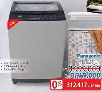 Promo Harga PANASONIC NA-F80MB1 | Washing Machine Top Loading 8kg  - LotteMart