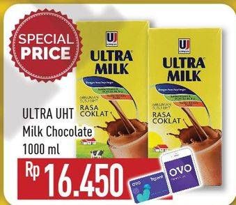 Promo Harga ULTRA MILK Susu UHT Chocolate 1000 ml - Hypermart