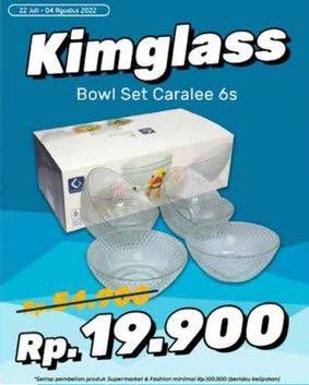 Promo Harga Kim Glass Bowl Set  - Yogya