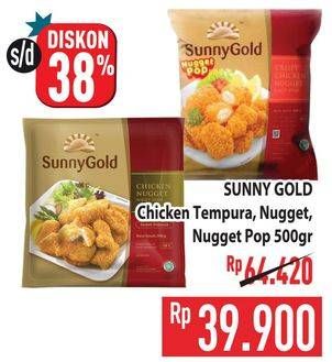 Promo Harga Sunny Gold Chicken Tempura/Sunny Gold Chicken Nugget/Pop  - Hypermart
