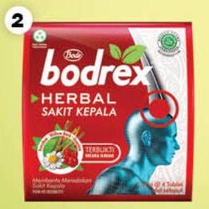Promo Harga BODREX Herbal Obat Sakit Kepala 4 pcs - Guardian