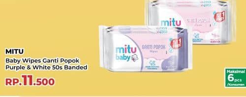 Promo Harga Mitu Baby Wipes Ganti Popok Purple Playful Fressia, White Lively Vanilla 50 pcs - Yogya